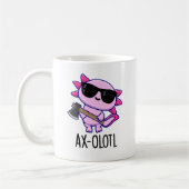 Axe-olotl Grappig dier Axolotl Pun Koffiemok (Links)