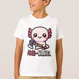 Axe-Olotl! Schattigee axolotl-pen T-shirt
