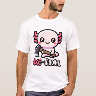 Axe-Olotl! Schattigee axolotl-pen T-shirt