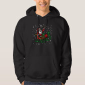 Axe Throwing Santa Claus Ax Thrower Christmas Hoodie (Voorkant)