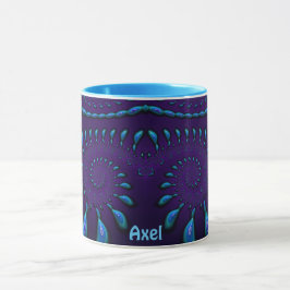 AXEL ~ GLOSSY 3D Zany Blue Fractal ~ Mok