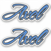 Axel Name blue Aufkleber Sticker Stickerset (Voorkant)