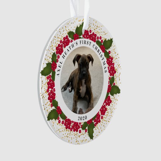 Axel's eerste kerstversiering ornament (voorkant)