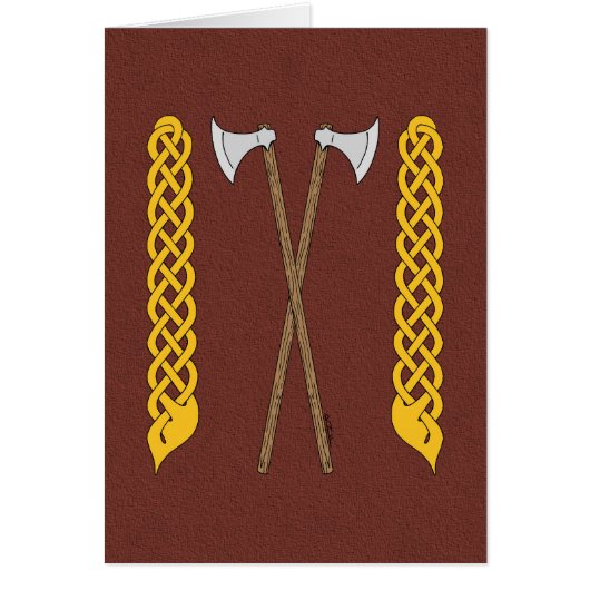 Axes danois/viking traversés par une plaque (Devant)