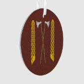 Axes danois/viking traversés par une plaque (devant)