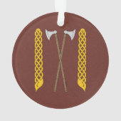 Axes danois/viking traversés par une plaque (dos)