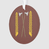 Axes danois/viking traversés par une plaque (devant)