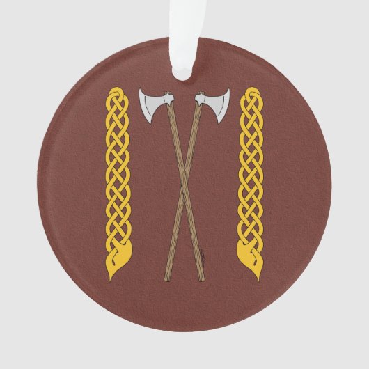 Axes danois/viking traversés par une plaque (devant)