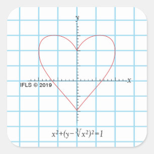 Axes hart vierkante sticker