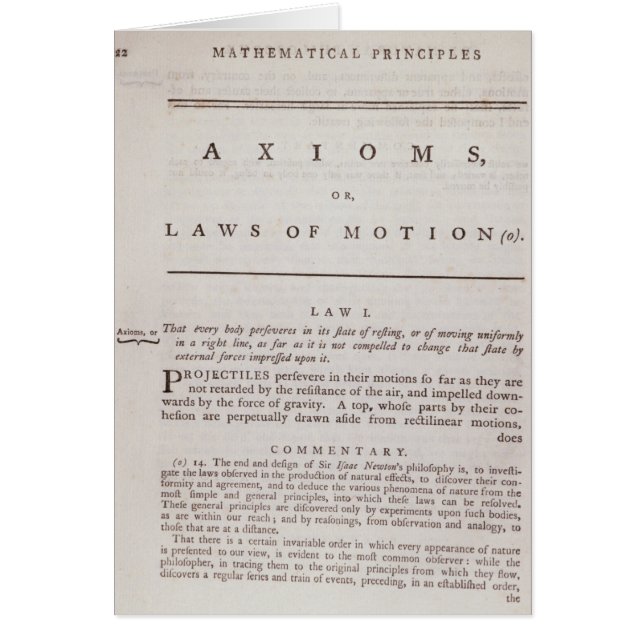 Axiomes, ou lois de mouvement, du volume I (Devant)