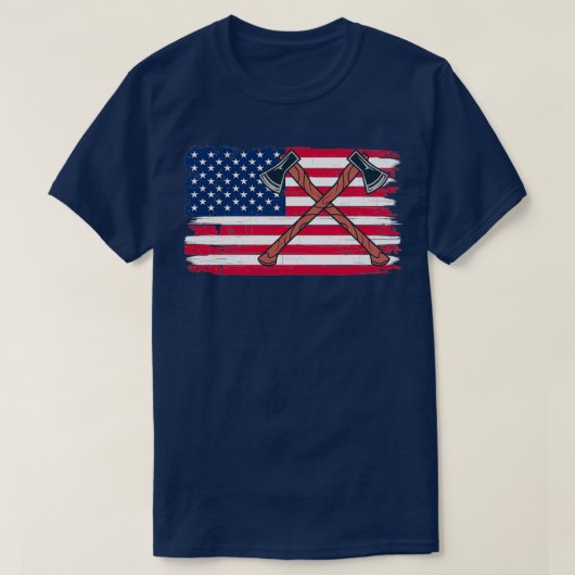 Axle Maker Patriotic US Flag Blacksmith T T-shirt (Design voorkant)