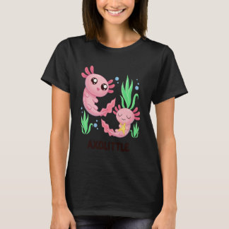 Axolittle Cute Axolotl Pun Funny Little Sister Bro T-shirt