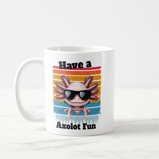 Axolot Of Fun Mug - Funny Axolotl Pun Coffee Cup (Gauche)