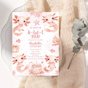 Axolotl A-Lot-l Leuke Verjaardagsuitnodiging Kaart