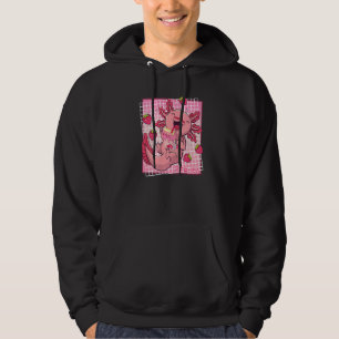 Axolotl Aardbei Milkshake Karton Japanse Meisje Hoodie
