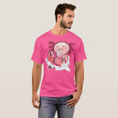 Axolotl Aardbeienmelk Funny Amfibie Salamander T-shirt (Voorkant volledig)