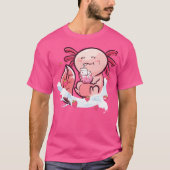Axolotl Aardbeienmelk Funny Amfibie Salamander T-shirt (Voorkant)
