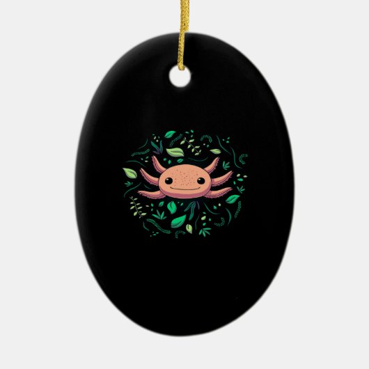 Axolotl Animal Cute Pet | Koel Dierenvriend Keramisch Ornament (Voorkant)