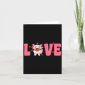 Axolotl Animals With Hearts Love Premium Tri-blend Kaart (Voorkant)