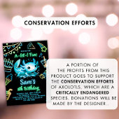 Axolotl Anniversaire Invitation Neon Boy Axolotl