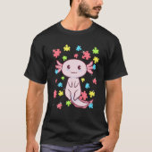 Axolotl Autism Awareness Puzz;E Water T-shirt (Voorkant)
