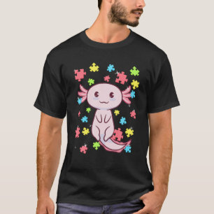 Axolotl Autism Awareness Puzz;E Water T-shirt