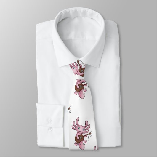 Axolotl avec Cravate de guitare (Attaché)