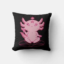 Axolotl Baphomet Pagan Black Kussen