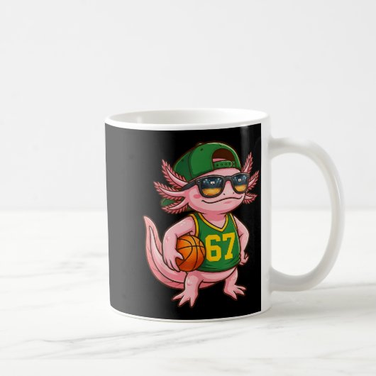 Axolotl Basketball 67 Gen Alpha Slang Srts Men Boy Koffiemok (Rechts)