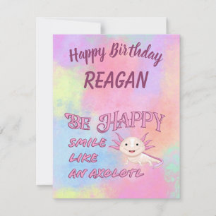 Axolotl Birthday Kaart