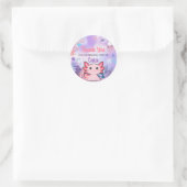 Axolotl Birthday Party Ronde Sticker (Tas)