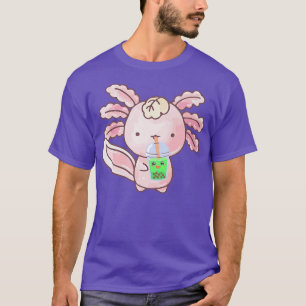 Axolotl Boba Tea Bubble Anime Kawaii Premium T-shirt