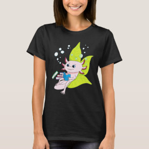 Axolotl boekenwurm meisjes jongens boek lezen Axol T-shirt