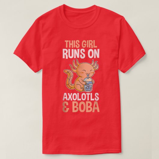 Axolotl Bubble Tea T-Shirt (Design voorkant)