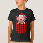 Axolotl Buffalo Red Plaid Cket Christmas Funny Men T-shirt (Voorkant)