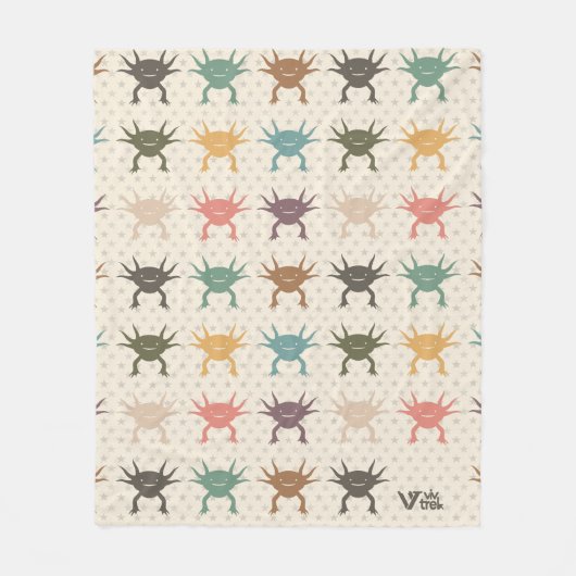 Axolotl Cadeaudeken, Gezellige Axolotl Lover Fleece Deken (Voorkant)
