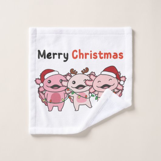 Axolotl Christmas Cute Axolotls (Gant de toilette)
