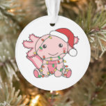 Axolotl Christmas Winter Animals Axolotls<br><div class="desc">The axolotl at christmas with fairy lights. Funny animals with toxits and snow for the holidays. A sweet Christmas greeting. Axolotls are cute animals and perfect for Christmas.</div>