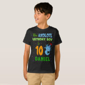 Axolotl Custom Birthday Boy Matching T-shirt (Voorkant volledig)