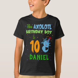 Axolotl Custom Birthday Boy Matching T-shirt