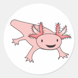 Axolotl Cute Salamander Ronde Sticker
