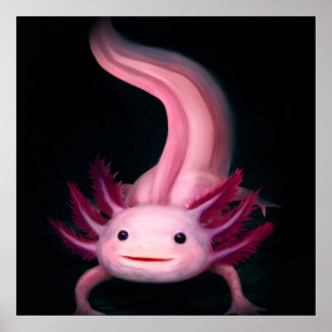 Axolotl deken Cute gift idee Poster