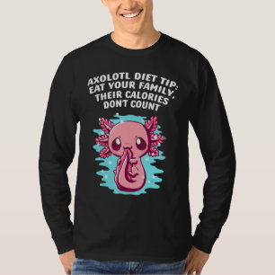 Axolotl Diet Tip eet je familie grappig salamander T-shirt