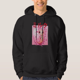 Axolotl Drink aardbeien Roze melkroze Plush Salama Hoodie