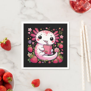 Axolotl Drink Japanse aardbeienmelk Servet