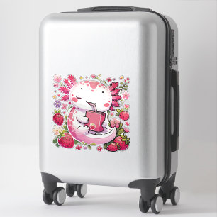 Axolotl Drink Japanse aardbeienmelk Sticker