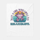 Axolotl Een meisje dat van Relaxolotl houdt Fleece Deken (Voorkant)