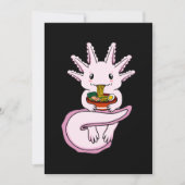 Axolotl Eet Ramen Kawaii Dierenliefhebber Huisdier Bedankkaart (Voorkant)