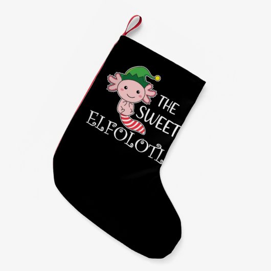 Axolotl Elf De zoete Elfoldert DierKerstmis A Kleine Kerstsok (Voorkant (Hangend))