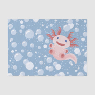 Axolotl en Bubbles Bold Vector Design Tissuepapier